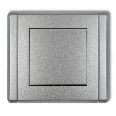 KARLIK FLEXI Łącznik zwierny, jednobiegunowy (jeden klawisz bez piktogramu) srebrny metalik 7FWP-4.1 (7FWP-4.1)