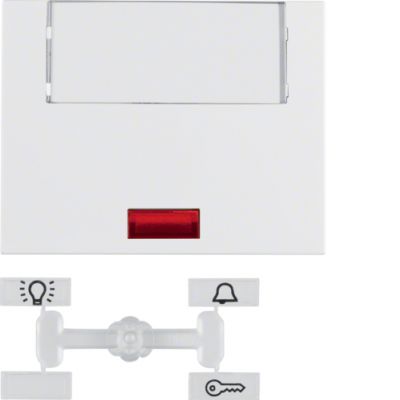 BERKER K.1 Klawisz z soczewką i dużym polem opisowym biały połysk 14967009 14967009 HAGER (14967009)