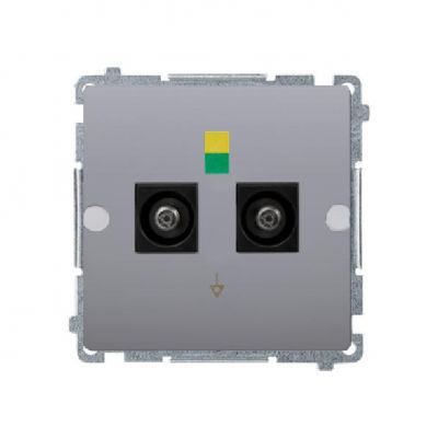 SIMON BASIC WMUE-012000-4013 Gniazdo ekwipotencjalne podwójne (moduł); srebrny mat BMGEK2.01/43 KONTAKT (BMGEK2.01/43)
