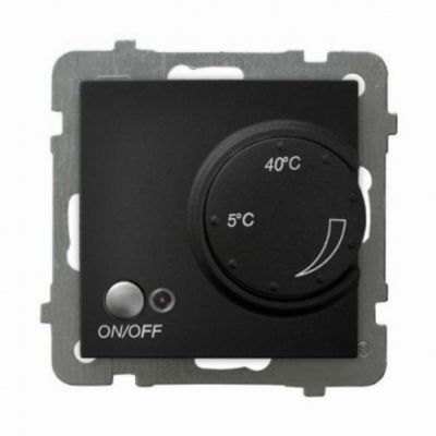 AS Regulator temperatury z czujnikiem podpodłogowym kolor czarny metalik RTP-1G/m/33 OSPEL (RTP-1G/m/33)