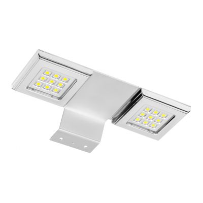 GTV OPRAWA LEDOWA KWADRATOWA NA SZAFKĘ PODWÓJNA CALDERON, 12V, 18 LED, ZIMNY BIAŁY, CHROM LD-NKW18ZB-40 (LD-NKW18ZB-40)