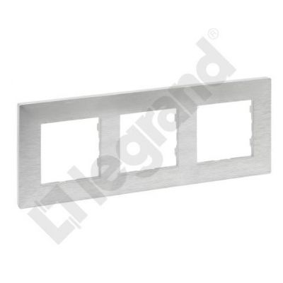 Niloe Step Ramka Potrójna 3X Kolor Aluminium Szczotkowane 863893 LEGRAND (863893)