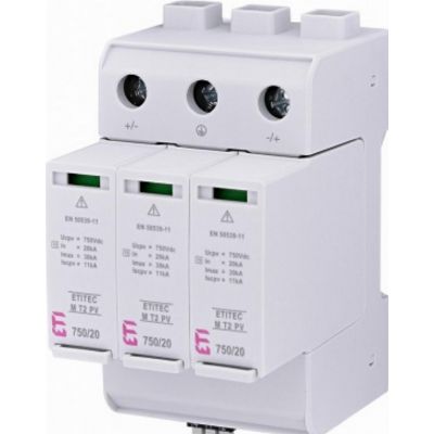 Ogranicznik przepięć T2 (C) - do systemów PV ETITEC M T2 PV 1100/20 Y RC 002440516 ETI (002440516)