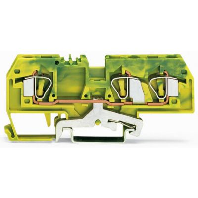Złączka szynowa PE 3-przewodowa 6mm2 żółto-zielona 282-687 WAGO (282-687)