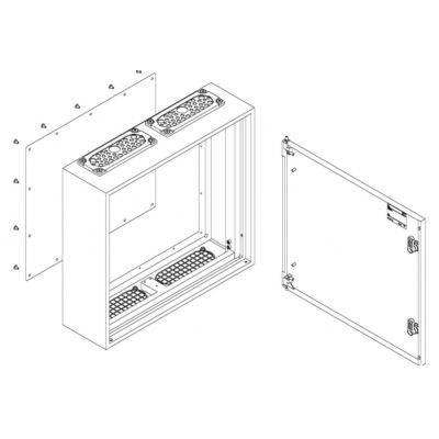 Obudowa natynkowa pusta IP41 kl. I 550x650x160  4XN160 2-4 001101401 ETI (001101401)