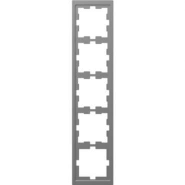 Merten D-Life ramka pięciokrotna stal nierdzewna MTN4050-6536 SCHNEIDER (MTN4050-6536)