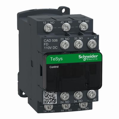 Stycznik pomocniczy TeSys D 5NO cewka 110VDC zaciski śrubowe CAD506FD SCHNEIDER (CAD506FD)