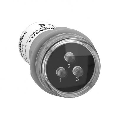 Harmony XB5 Lampka sygnalizacyjna napięcie 3 fazowe wskaźnik z 3 LED biała 400 V AC XB5EV57L4 SCHNEIDER (XB5EV57L4)