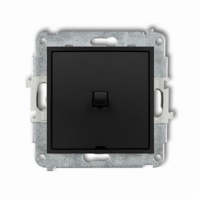 KARLIK ICON Łącznik pojedynczy jednobiegunowy w stylu amerykańskim czarny mat 12IWPUS-1 (12IWPUS-1)