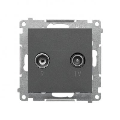 Simon 55 Gniazdo antenowe R-TV końcowe separowane 1x Wejście: 5÷862 MHz Grafitowy mat TAK.01/116 (TAK.01/116)