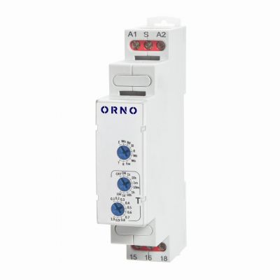 Przekaźnik czasowy 10 funkcji, 230VAC OR-PRE-454/230 ORNO (OR-PRE-454/230)