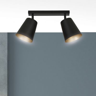 Emibig lampa wisząca PRISM 2 BLACK / GOLD E27 60W MAX 406/2 (406/2)