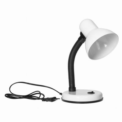 FUPI, lampa biurkowa, 40W, E27, stal + tworzywo, biała DL-4/W ORNO (DL-4/W)