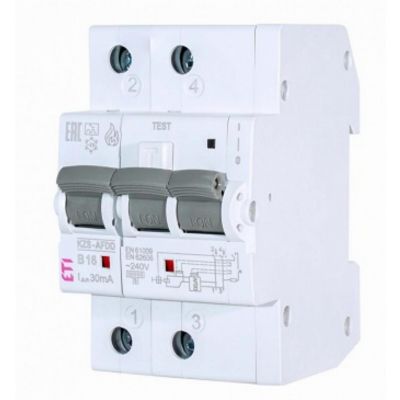 Wyłącznik różnicowonadprądowy z detekcją zwarć łukowych KZS-AFDD 3M 2P B25A 30mA typ A 002173816 ETI (002173816)