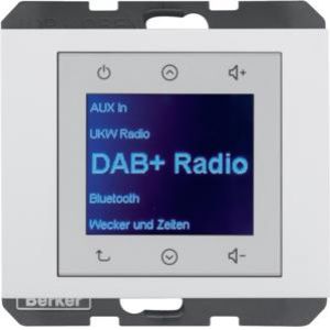 Berker K.1 Radio Touch podtynkowe DAB+ Bluetooth biały połysk 30847009 HAGER (30847009)