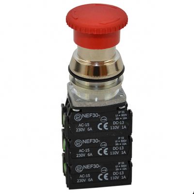 Przycisk NEF30-DRpX5Y czerwony (W0-NEF30-DRP X5Y C)