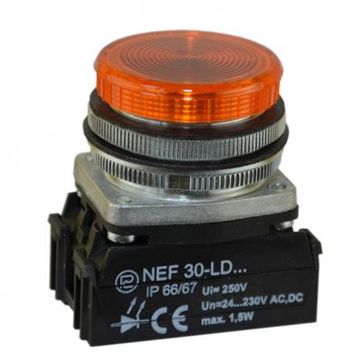 Lampka NEF30LD/24V-230V W3 żółta (W0-LDU1-NEF30LD/W3 G)