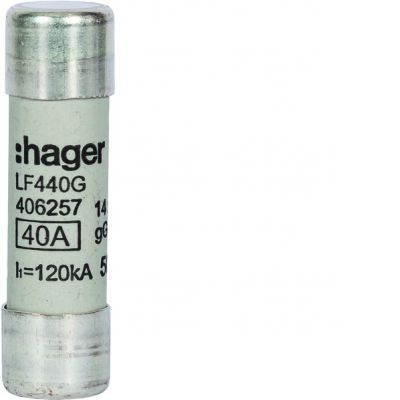 Wkładka bezpiecznikowa cylindryczna CH-14 14x51mm gG 40A 500VAC LF440G HAGER (LF440G)