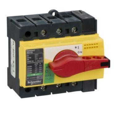 Compact INS INV rozłącznik INS63 żółto-czerwony 63A 3P 28918 SCHNEIDER (28918)