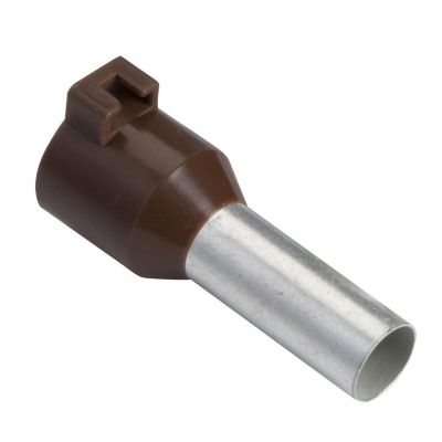 Akcesoria końcówki kablowe pojedyńcze izolowane - rozmiar średni - 10 mm2 - brązowy DZ5CA102 SCHNEIDER (DZ5CA102)
