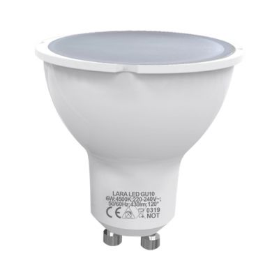 Lampa z diodami SMD LED LARA LED GU10 6W 4500K IDEUS (03668)