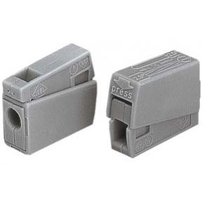 Szybkozłączka oświetleniowa 2x 1-2,5mm2 jasnoszara 224-101 /100szt./ WAGO (224-101)