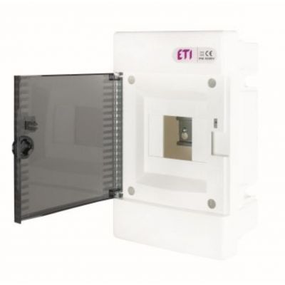 Rozdzielnica podtynkowa 1x4 drzwi transparentne ECM4PT 001100142 ETI (001100142)
