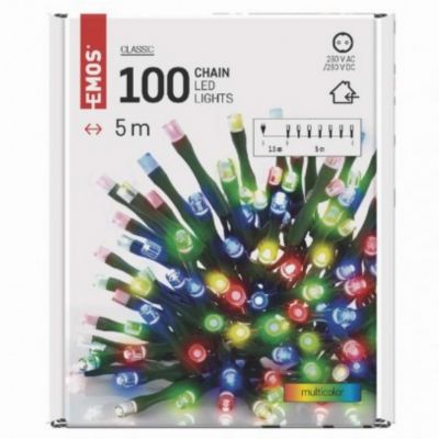 Lampki choinkowe Classic 100LED 5m multikolor IP20 EMOS (D4GM02)