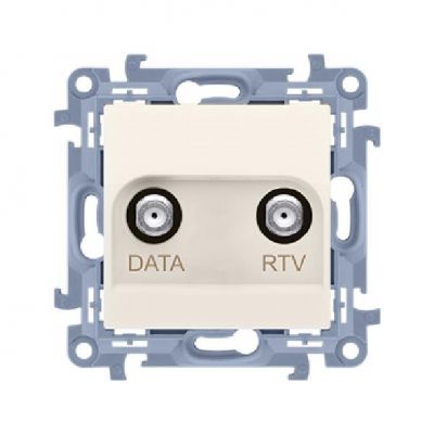 Simon 10 Gniazdo antenowe końcowe RTV-DATA 1x wejście: 5÷1000 MHz krem CAD1.01/41 KONTAKT (CAD1.01/41)