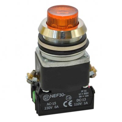 Przycisk NEF30-WLD 2X/24V-230V żółty (W0-NEF30-WLD 2X G)