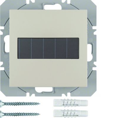 BERKER B.Kwadrat/S.1 KNX RF Przycisk pojedynczy płaski z baterią słoneczną, krem 85655182 (85655182)