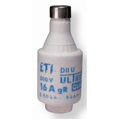Wkładka topikowa ultraszybka DII UQ gR 25A 500V 004322007 ETI (004322007)