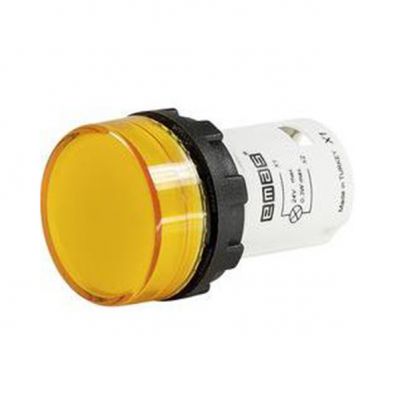 Lampka monoblok 230V LED, płaski klosz, żółta (T0-MBSD220S)