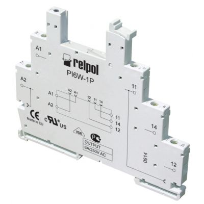 RELPOL Przekaźnik Interfejsowy PI6W-1P-230VAC/DC (SZARE) (CE) 858589 (858589)