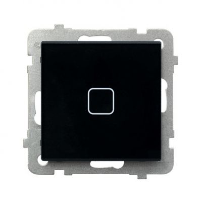 Sonata Touch Łącznik dotykowy pojedynczy zwierny z podświetleniem czarne szkło (ŁPD-21RS/m/32)