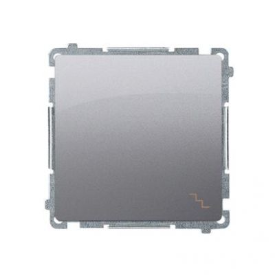 Simon Basic Łącznik schodowy 10A 250V szybkozłączka stal inox BMW6.01/21 KONTAKT (BMW6.01/21)