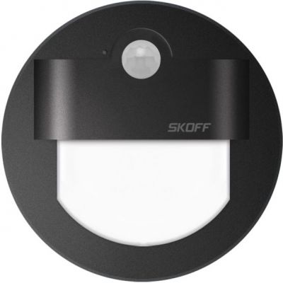 Oprawa schodowa LED Rueda LED PIR 120 Motion Sensor Light 2,4W 230V AC 3000K barwa ciepła IP20 czarny mat  SKOFF (MM-RUE-D-H-1-ML-ML-01)