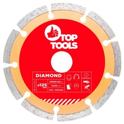 Tarcza diamentowa 125 x 22.2 mm, segmentowa 61H325 Top Tools (61H325)