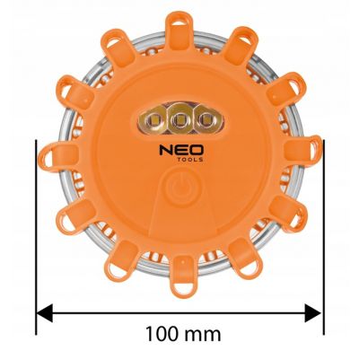 Flara drogowa lampa ostrzegawcza samochodowa światło awaryjne LED magnes NEO (99-128)