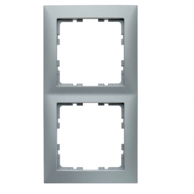 BERKER B.Kwadrat Ramka podwójna aluminium mat lakierowana 5310128994 HAGER (5310128994)