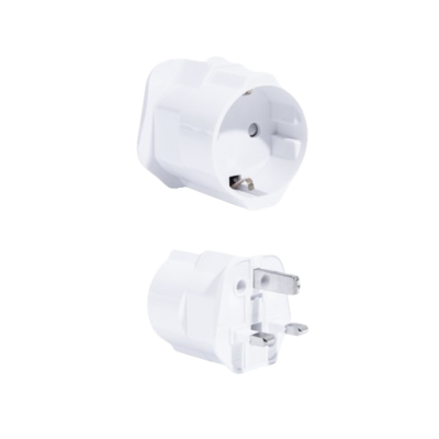 Adapter podróżny z gniazda typu angielskiego UK na typ E francuskiego bolec ELCAN (AP-3)
