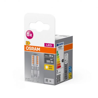 Żarówka LED /5szt./ Kapsułka G9 2,6W=30W 320lm 2700K ciepła biel OSRAM (4058075758063)