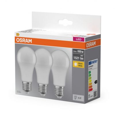 Żarówka LED /3szt./ E27 13W=100W 1521lm 2700K ciepła biel 180st OSRAM (4058075819412)