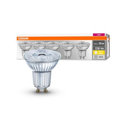 Żarówka LED /5szt./ Reflektor GU10 2,6W=35W 230lm ciepła biel OSRAM (4058075157941)