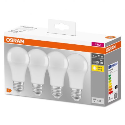 OSRAM Żarówka LED E27 11W (75W) ciepła 2700K 4 szt. LEDVANCE (4058075184992)