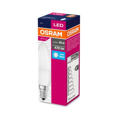 Żarówka LED E14 4,9/40W 470lm 200° 4000K neutralna biel VALUE OSRAM (4052899973367)