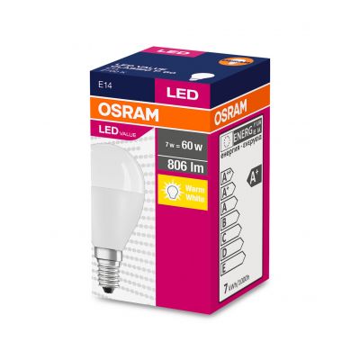 Żarówka LED E14 7W VALUECLP60 7W/827 230VFR 806lm 2700K 4058075152939 LEDVANCE (4058075152939)