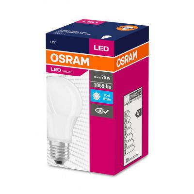 Żarówka LED E27 10/75W 1055lm 200° 4000K neutralna biel VALUE OSRAM (4052899973404)