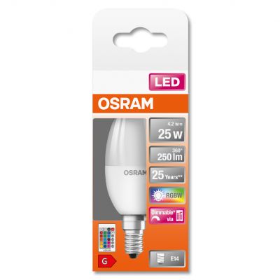 Żarówka OSRAM LED STAR RGB + pilot 4,5W=25W E14 LEDVANCE (4058075430778)