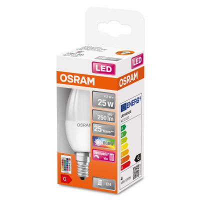 Żarówka OSRAM LED STAR RGB + pilot 4,5W=25W E14 (4058075430778)